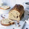 Queque tipo panettone con cranberries y almendras - Healthy Bakery